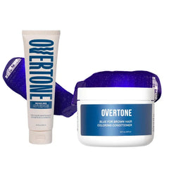 Overtone Semi-Permanent hair Dye & Daily color Depositing Conditioner, Refresh Color & Prevent Fading, Vegan & Cruelty-Free, Indigo Iris