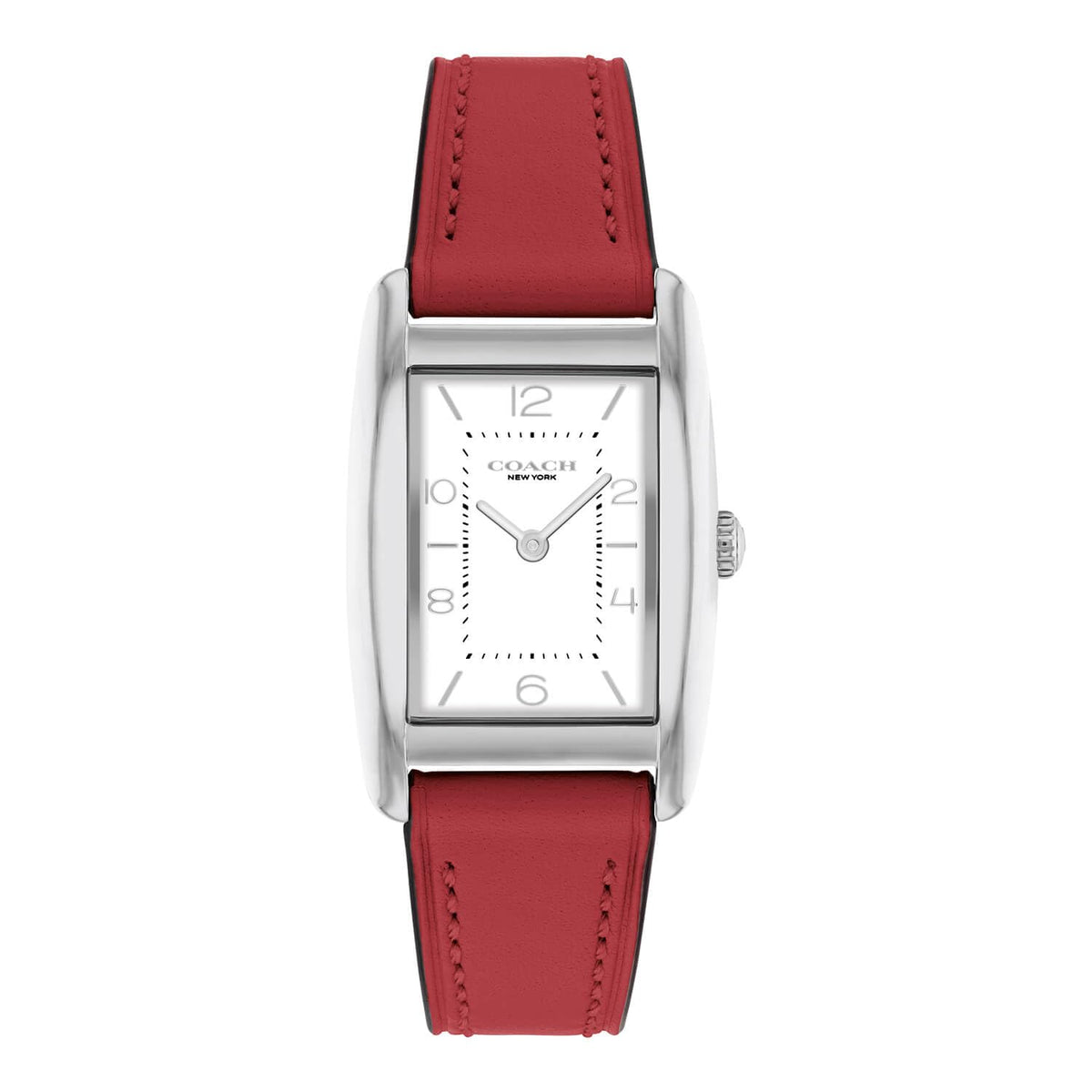 COACH WOMEN'S WHITE DIAL RED CALFSKIN STRAP WATCH - 14504310