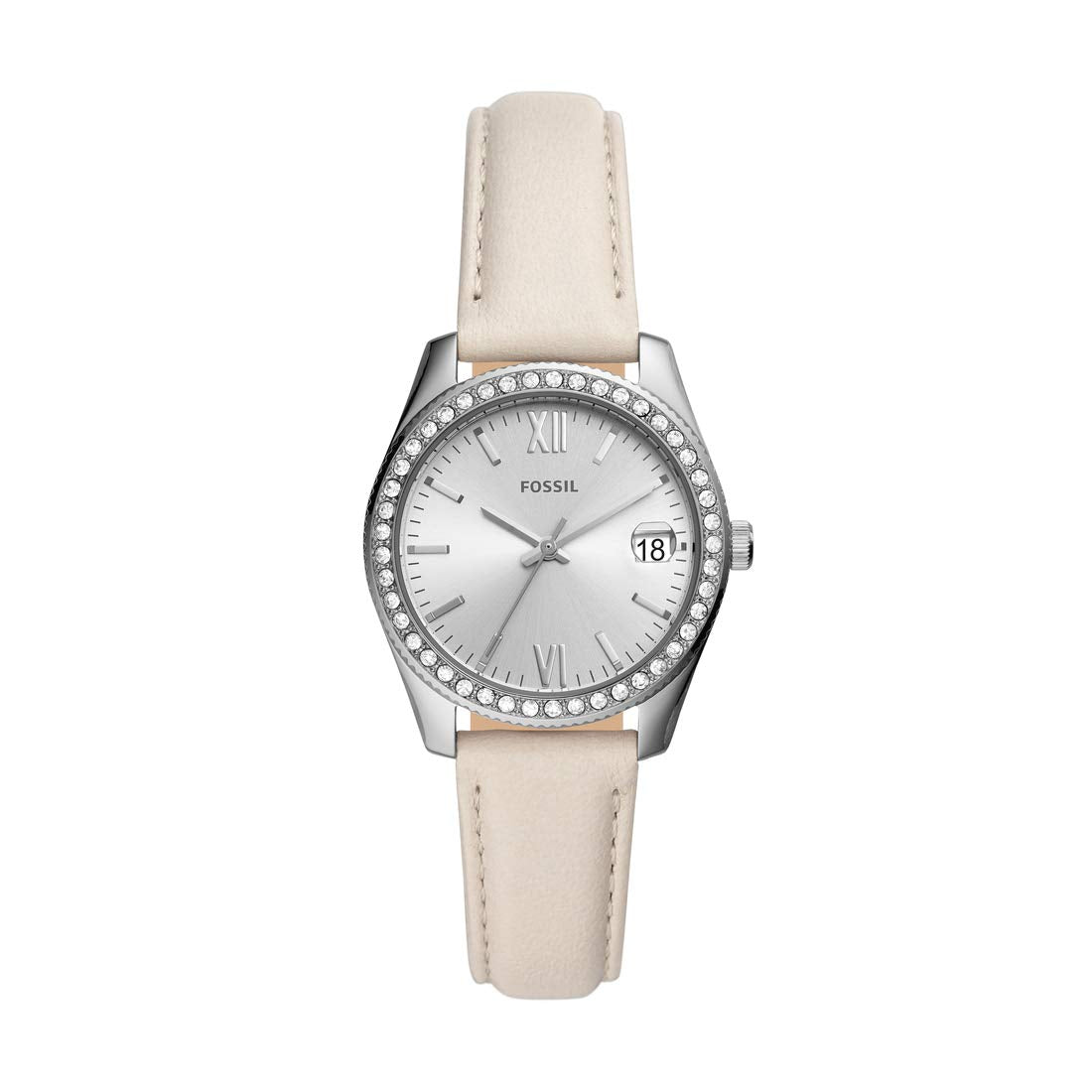 Fossil Women's Scarlette ES4555 Silver Leather Japanese Quartz Fashion Watch