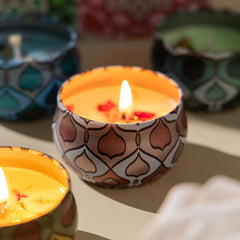 AYVICCO 4 Pack Scented Candles Gift Set 80g x 4 100% Pure Natural Soy Wax Portable Travel Aromatherapy Tin Jar Candle for Birthday Christmas Valentine's Mother's Thanksgiving Day Women & Mom Gifts