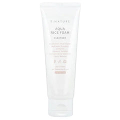 S.NATURE Aqua Rice Foam Cleanser | Facial Cleanser with Rice Extract and Rice Powder for Mild Cleansing, Glycerin, Vegan Face Wash, Korean Skincare | 80ml 2.7 Fl Oz