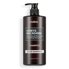 KUNDAL Honey & Macadamia Shampoo – Salon Size 35.8 fl oz (1058ml), Pink Grapefruit Scent, Deep Moisturizing & Damage Repair, Sulfate-Free Korean Hair Care