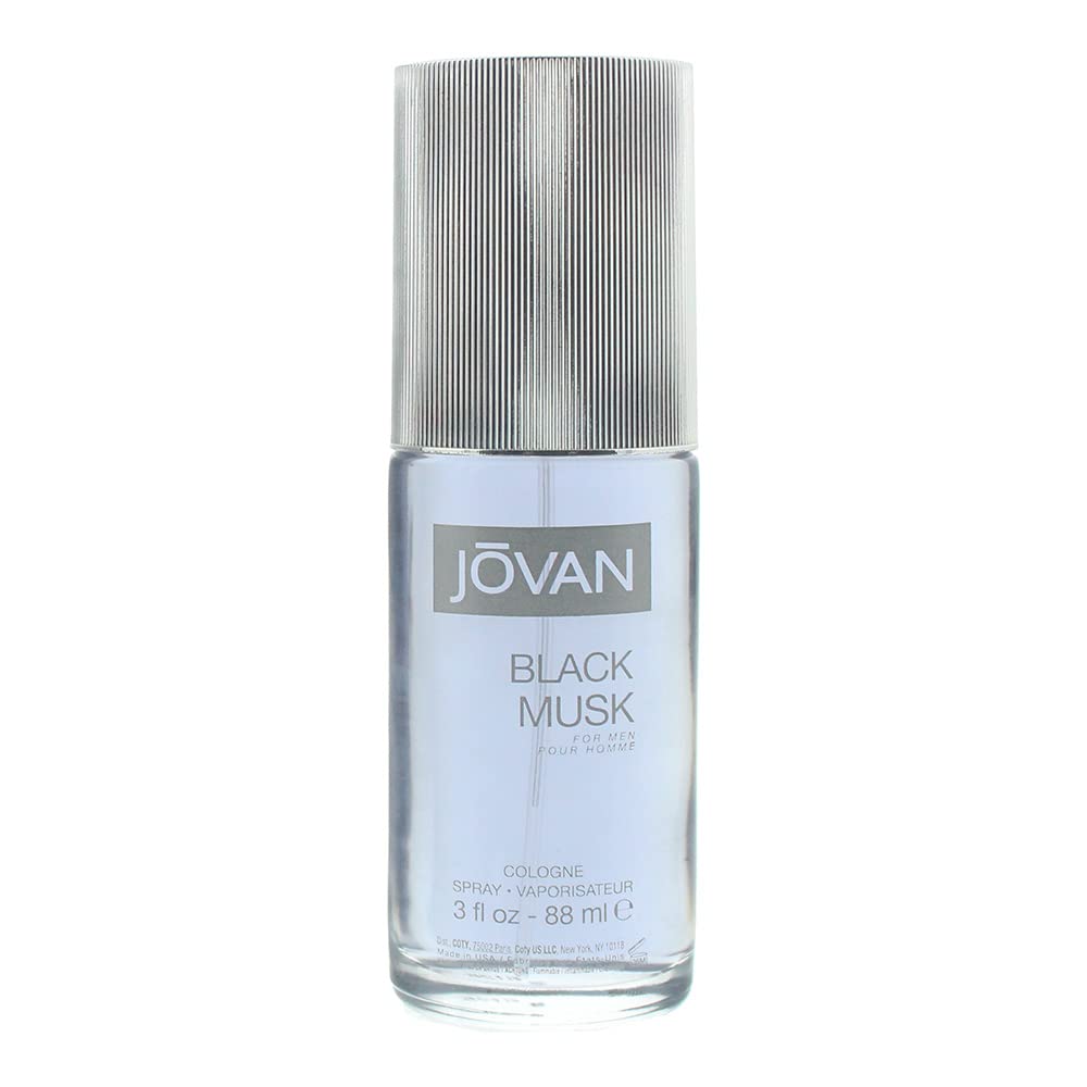 JOVAN Black Musk Eau De Cologne Spray For Men, 88 ml