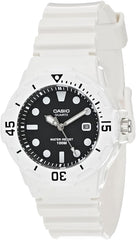 Casio Womens Quartz Watch, Analog Display and Resin Strap White/Black