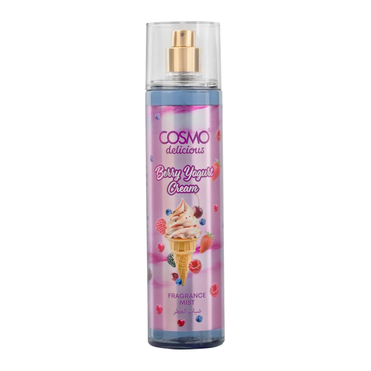 CD COSMO DESIGNS Cosmo Delicious Berry Yogurt Cream Fragrance Mist, Fresh Berries & Whipped Cream Scent, Light Fruity Body Spray, Perfect For Everyday Wear, Long Lasting Perfume For Women & Men - 250ml