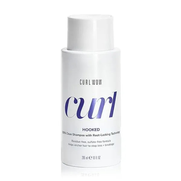 COLOR WOW Curl Wow Hooked 100% Clean Shampoo with Root Locking Technology  Rich-lathering, sulfate free formula leaves no residues + helps anchor hair to stop shedding 295 ml