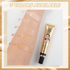 Matte Liquid Concealer Foundation New Formula Full Coverage Foundation Natural Moisturising Makeup Base Cream Smooth Long-Lasting Waterproof Oil Free Concealer Foundation 30 g (102 Nude)