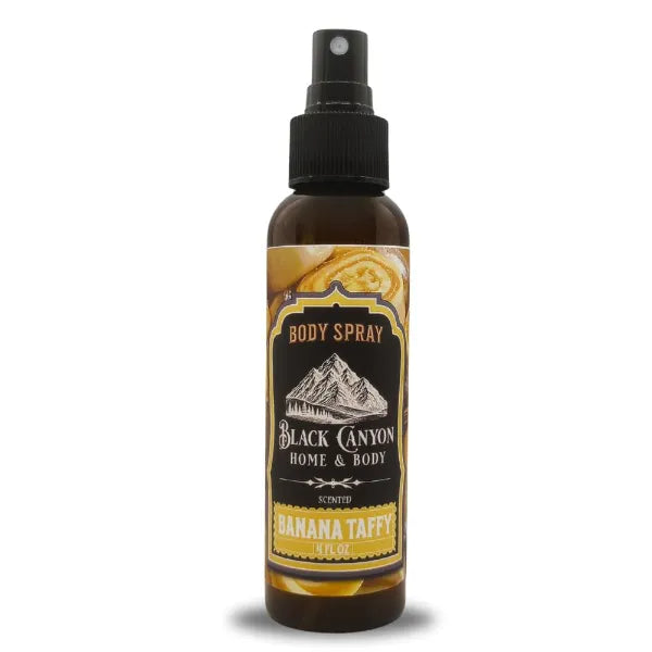 Black Canyon Home and Body Banana Taffy Scented Body Spray, Sweet & Tangy Banana Candy Fragrance Mist - 4 Oz