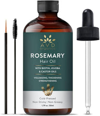 AVD Organics Rosemary Hair Oil with Biotin for Hair Strengthening Nourishing and Volumizing Formula with Jojoba and Castor Oil | Non GMO Verified 50ML