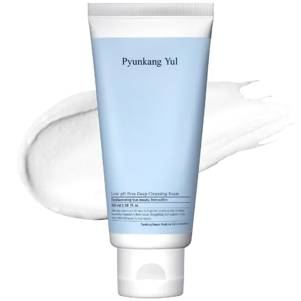 Pyunkang Yul PKY Low pH Pore Deep Cleansing Foam, Pore Cleanser with Fluffy Microbubbles, AHA, Witch Hazel, Zero Irritation, Korean Skincare (3.38 Fl Oz, 100ml)