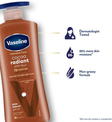 Vaseline Cocoa Radiant Body Lotion, 2 X 400ml
