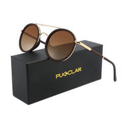 PUKCLAR Sunglasses for Men Polarized Lightweight TR90 Frame UV400 Spring Hinges Sunglasses