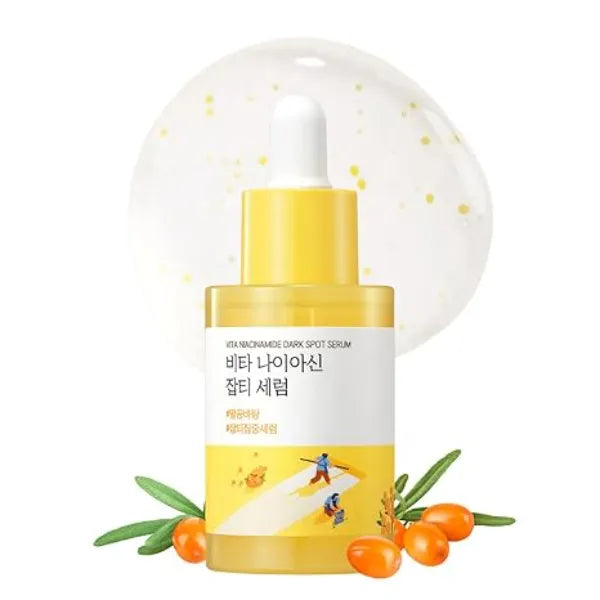ROUND LAB Vita Niacinamide Dark Spot Serum , Radiance Boosting and Dark Spot Correcting Face Serum with Vitamin C, Improves Uneven Skin Tone, and Enhances Skin Clarity, Korean Skincare 1.01 Fl Oz