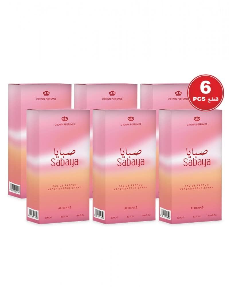 Sabaya - Al-Rehab Eau De Natural Perfume Spray - 50 ml (1.65 fl. oz)- 6 pack