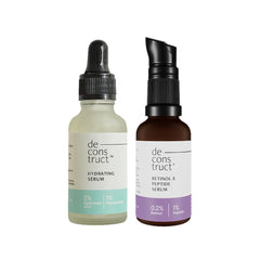 Deconstruct Retinol & Hydrating Combo | Anti Aging & Collagen Building Combo | 0.2% Retinol & 1% Peptide and 2% Hyaluronic Acid & 1% Niacinamide