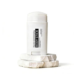 Grospe Glycolic Acid Exfoliating Body Stick 75g - Body Scrub Stick for Smoothing Rough Skin & Cellulite Appearance, Balm for Underarms, Knees & Elbows, Fragrance-Free