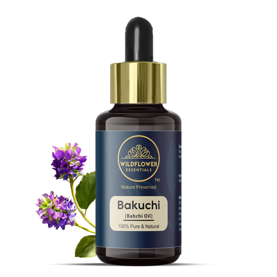 Bakuchi Oil (Babchi) Cold Pressed Pure & Natural for Skin, Hair with Glass Dropper 30ml