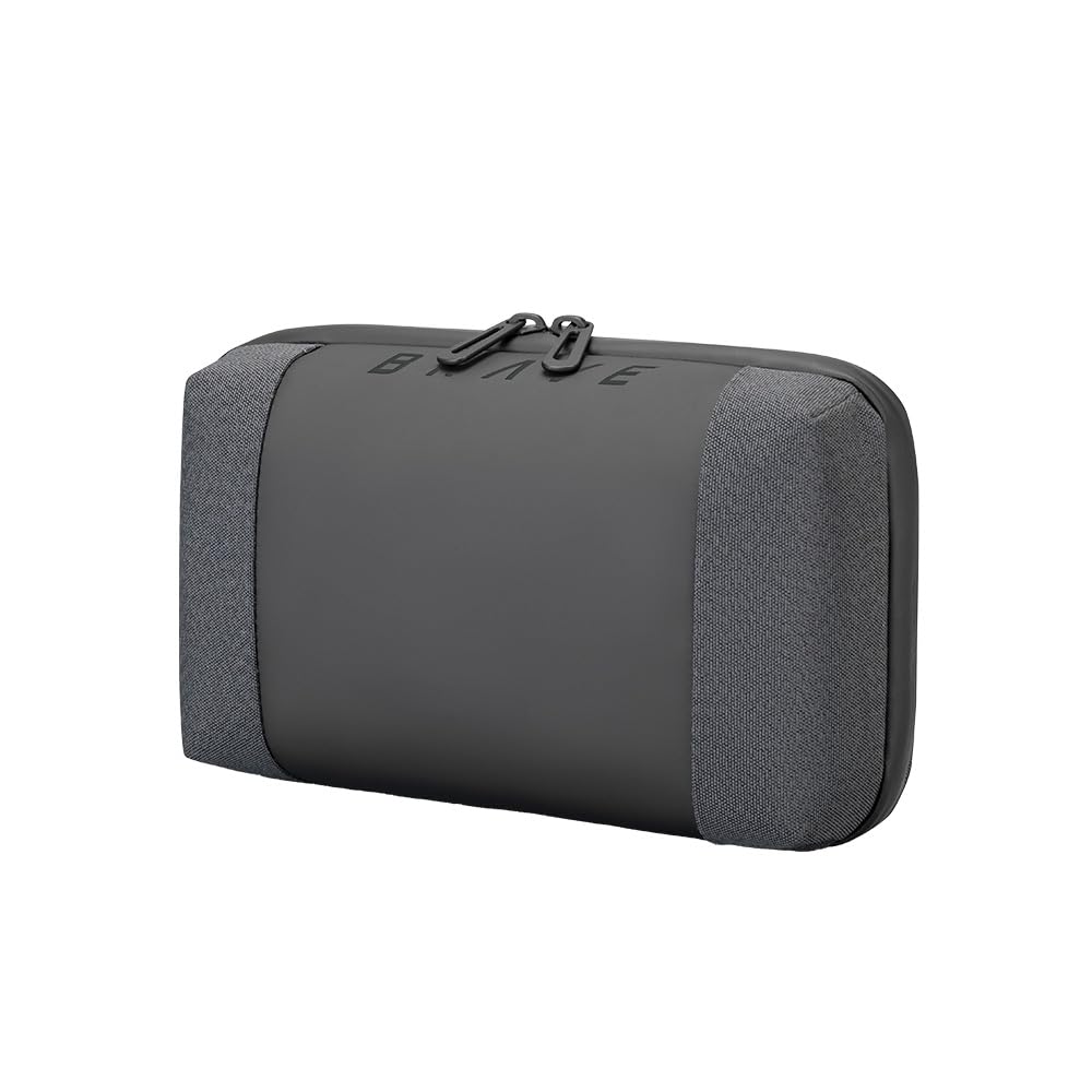 Brave Electronics Bag, Tech Accessories Case, Organizer Case for Travel Electronics, Water-Resistant Shockproof Organizer Pouch Compatible with Charger,Charging Cables,Headphones (BTP-01, Black)