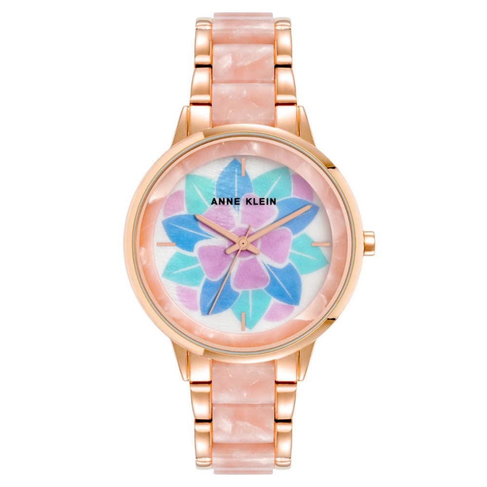 Anne Klein Women analog acrylic rose gold with pink watch