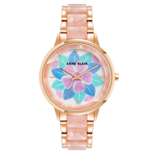 Anne Klein Women analog acrylic rose gold with pink watch