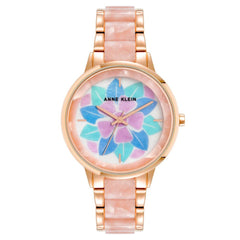 Anne Klein Women analog acrylic rose gold with pink watch