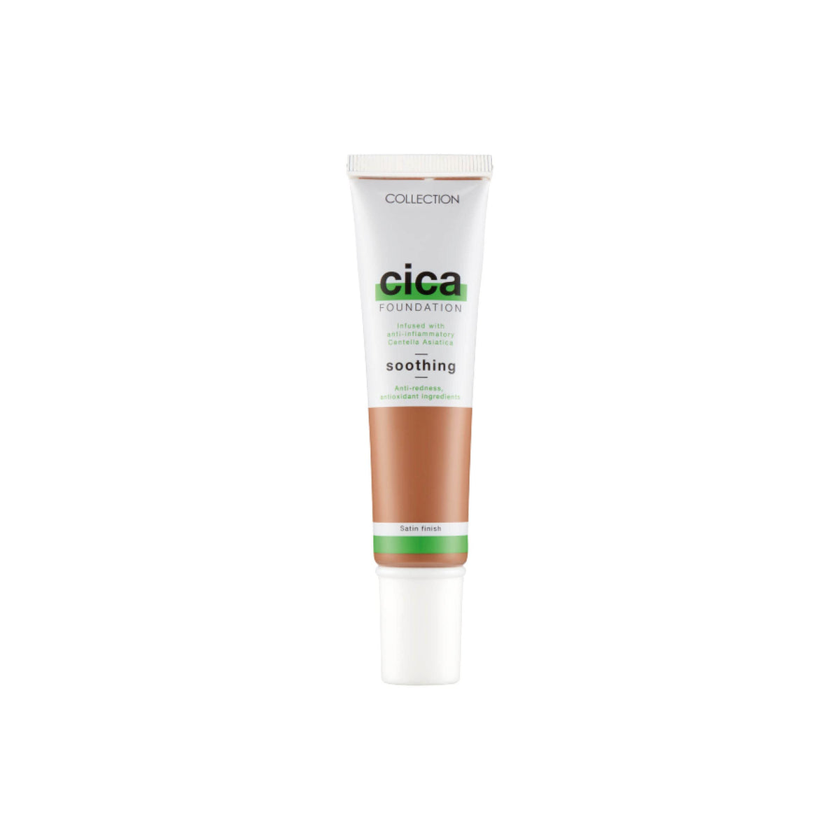 Collection Cosmetics Hydrating Medium Coverage Cica Foundation Infused with Anti-Redness, Vegan Foundation, 30ml, Honey