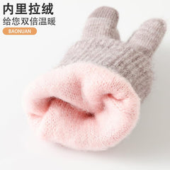 ELECDON Winter Touchscreen Gloves, Women's Winter Touchscreen Gloves with Fleece Lining, Warm Knit Gloves with Elastic Cuffs for Cold Weather - Pink/Grey/Black/Khaki
