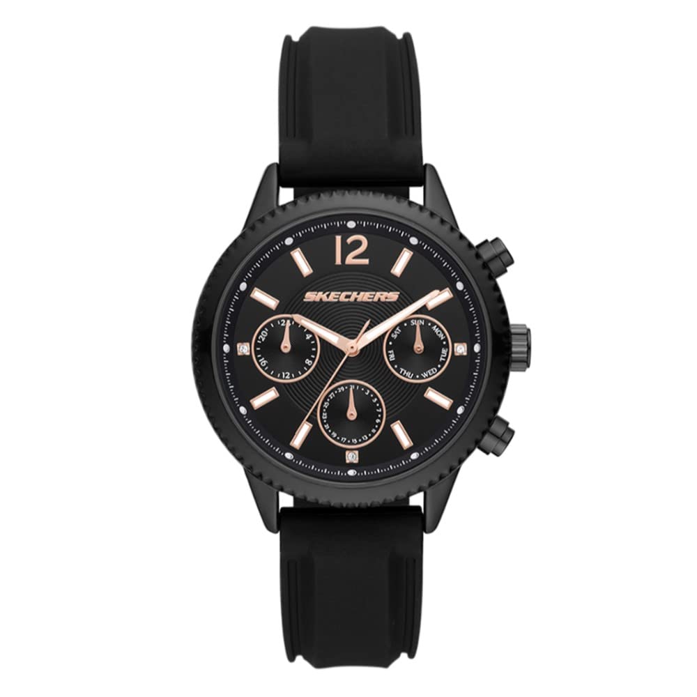 Skechers Women's Watch and Stackable Bracelet Gift Set - Matteson Black
