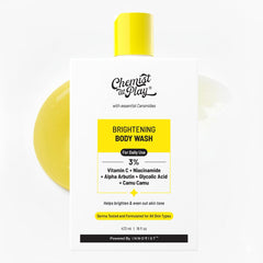 Chemist at Play Brightening Body Wash |Vitamin C Bodywash for Glowing Skin|Fades Dark Spots|Evens out Skin Tone|Alpha Arbutin|30X Vitamin C with Camu Camu |SLS & Paraben Free | For Women & Men | 473mL