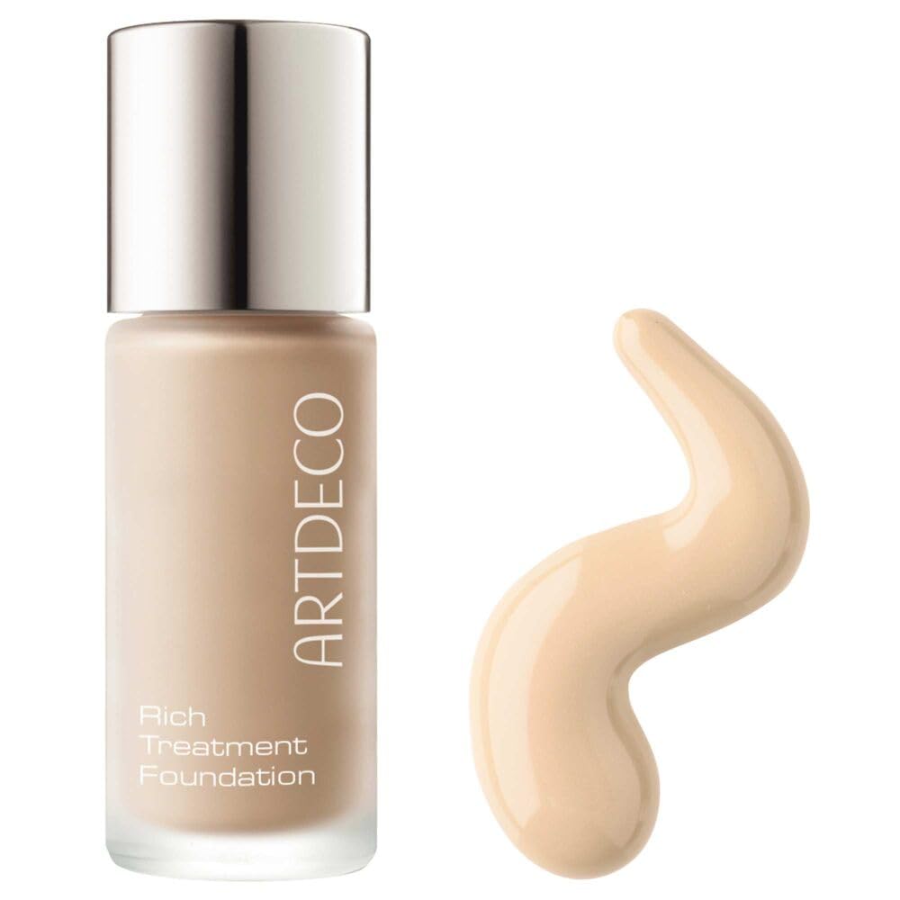 ARTDECO Rich Treatment Foundation - Soft Shell N°9 - Conceals Imperfections & Creates Flawless Complexion - Long-Lasting - Even & Velvety-Smooth Finish - Water-Resistant - Vegan Makeup - 0.67 Fl Oz