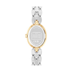 COACH WOMEN'S SILVER WHITE DIAL STAINLESS STEEL & IONIC PLATED THIN GOLD STEEL BRACELET WATCH - 14504419