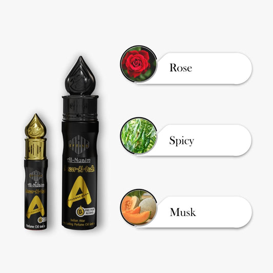 Al Nuaim Ameer Al Oudh Alcohol Free Attar For Men & Women - 6ml | Concentrated Perfume Oil | Premium-Grade Oriental Attar | Long Lasting Fragrance