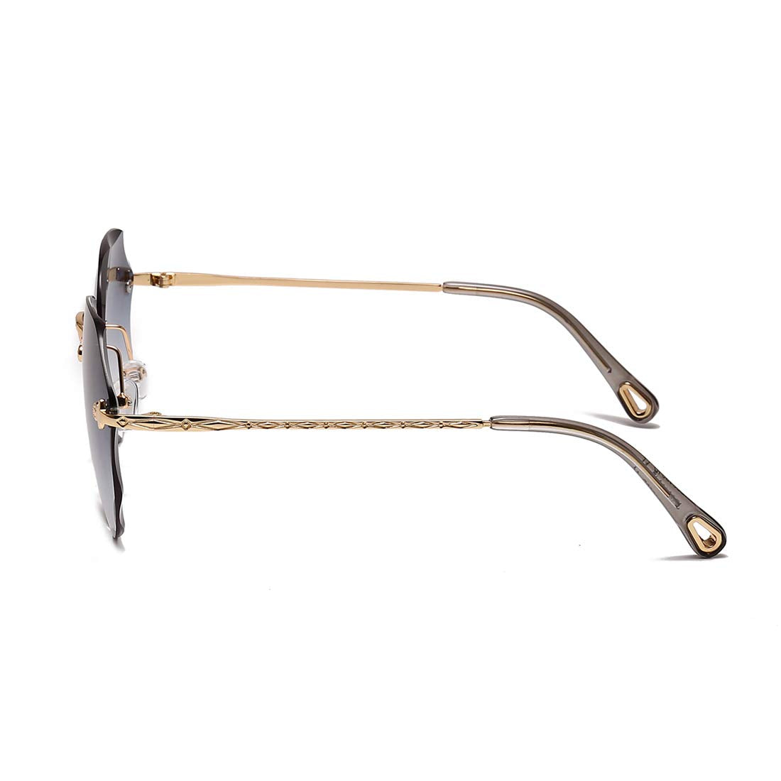 AEVOGUE Sunglasses For Women Oversized Rimless Diamond Cutting Lens Sun Glasses AE0534