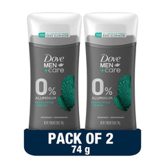 Dove Men+ Care Antiperspirant Deodorant Stick, Eucalyptus & Birch, Moisturizer, 72H Protection - 74g (Pack of 2)