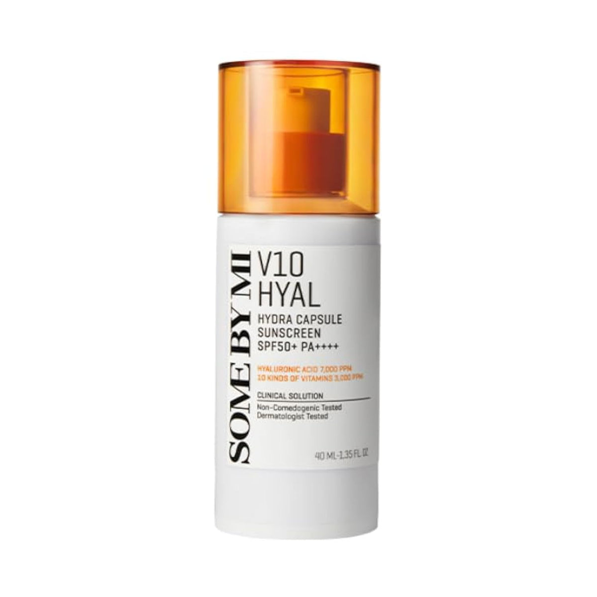 Some By Mi V10 HYAL SPF50 Sunscreen Hydra Capsule | 40ml | With 10 Vitamins & Hyaluronic Acid | Suitable For Sensitive Skin