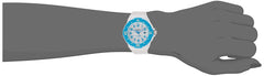 Casio Womens Quartz Watch, Analog Display and Resin Strap White/Turquoise