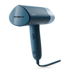 Philips Compact Handheld Steamer 3000 Series - 1000W - 20g/min Continuous Steam - 2M Cord Length - 100ML - Compact & Foldable - Blue