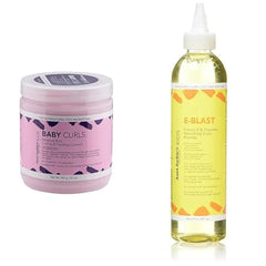 Aunt Jackie's Kids Baby Curls 15 oz & E Blast Daily Oil 8 oz Bundle for Naturally Curly, Coily and Wavy Hair