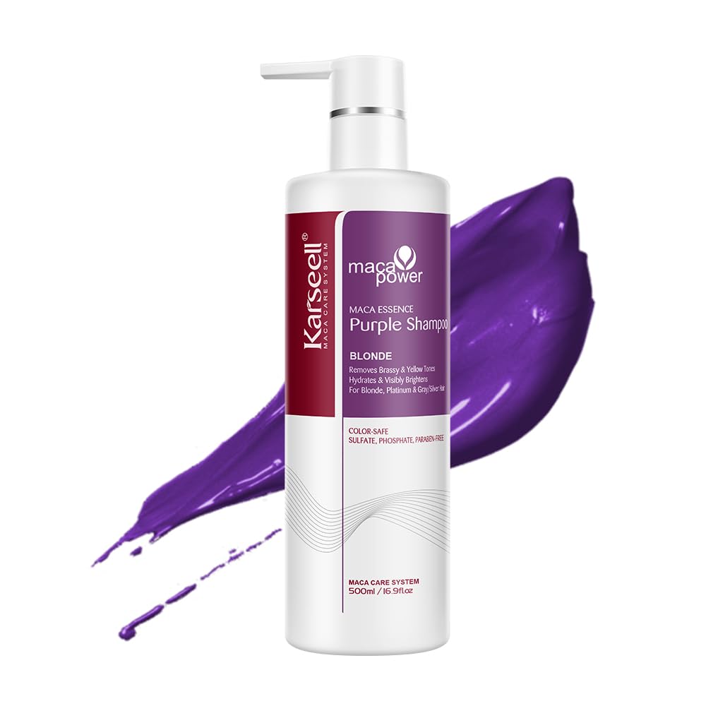 Karseell Purple Shampoo For Blonde Silver Gray Highlighted Hair 500ml
