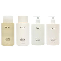 OUAI Healthy Hair & Hand Bundle Fine Hair Shampoo, Conditioner, Hand Wash & Lotion Hydrating Body Care Set