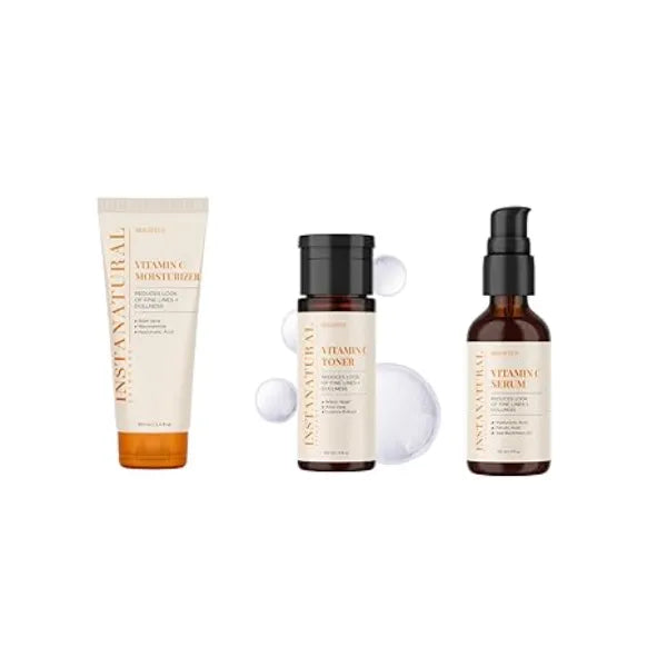 Instanatural Vitamin C Moisturizer, Toner & Serum Bundle