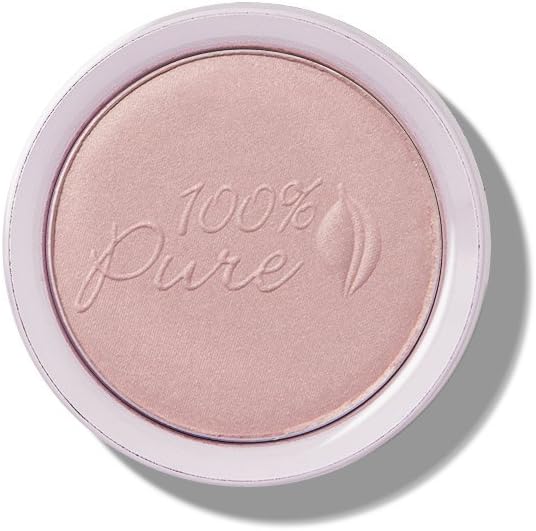 100% PURE Luminizer (Fruit Pigmented), Pink Gold, Face Highlighter for Glowing Skin, Natural Shimmer, Illuminator Makeup (Rosy Pink) - 0.32 oz