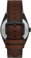 Fossil Men Analog Automatic Watch with Leather Strap ME3207