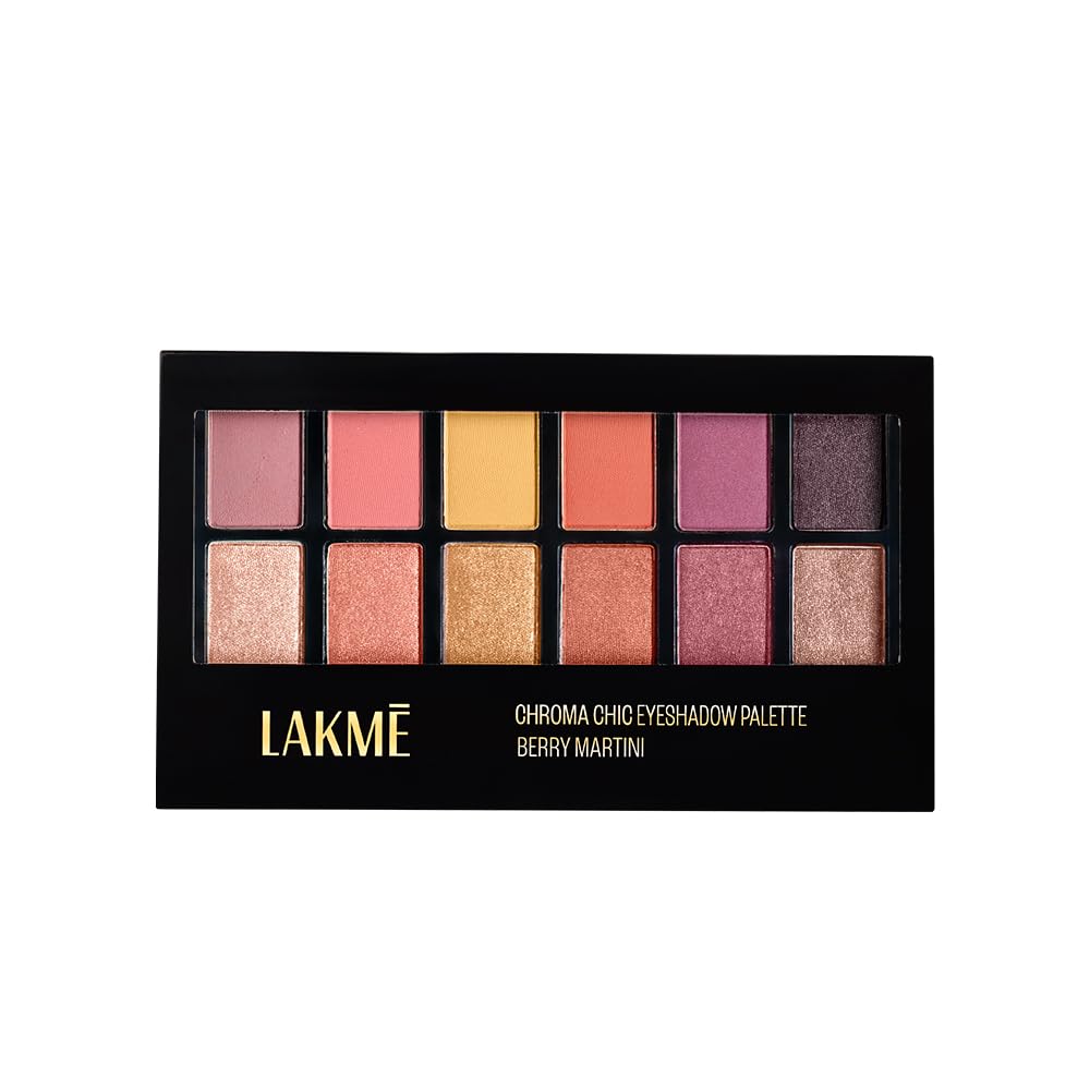 Lakmé Absolute Spotlight Eye Shadow Palette, Sundowner, 12 g