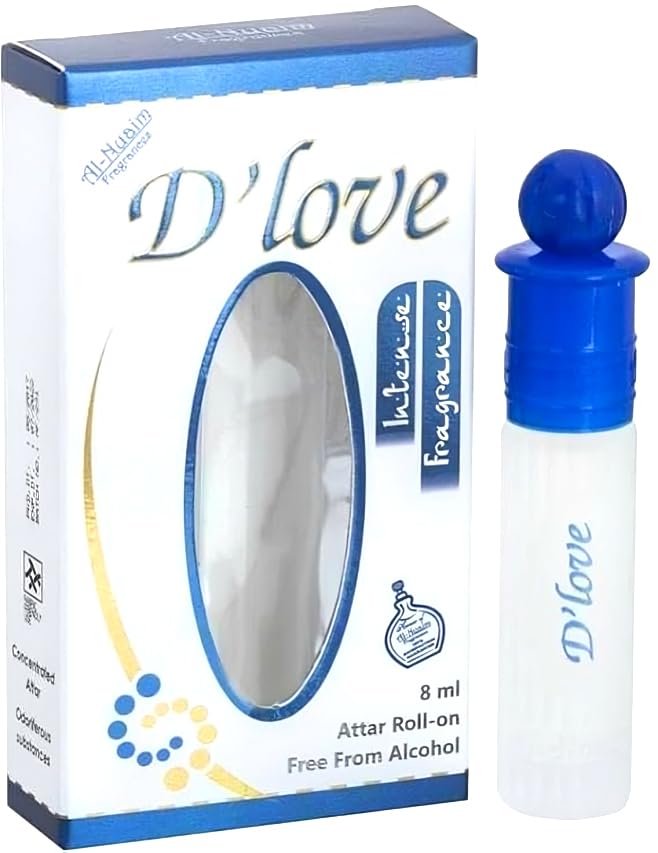 D'Love Attar Roll-On, 6 ml, Alcohol-Free Pack of 2