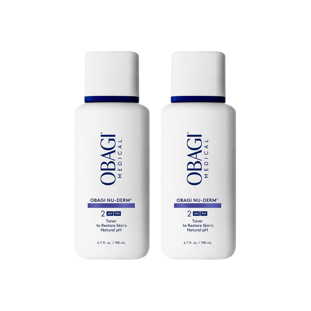 Obagi Medical Nu-Derm Toner – Alcohol-Free, Balancing Nondrying Toner with Witch Hazel & Aloe Vera, Safe for Sensitive Skin – Two Pack, 2 * 6.7 oz