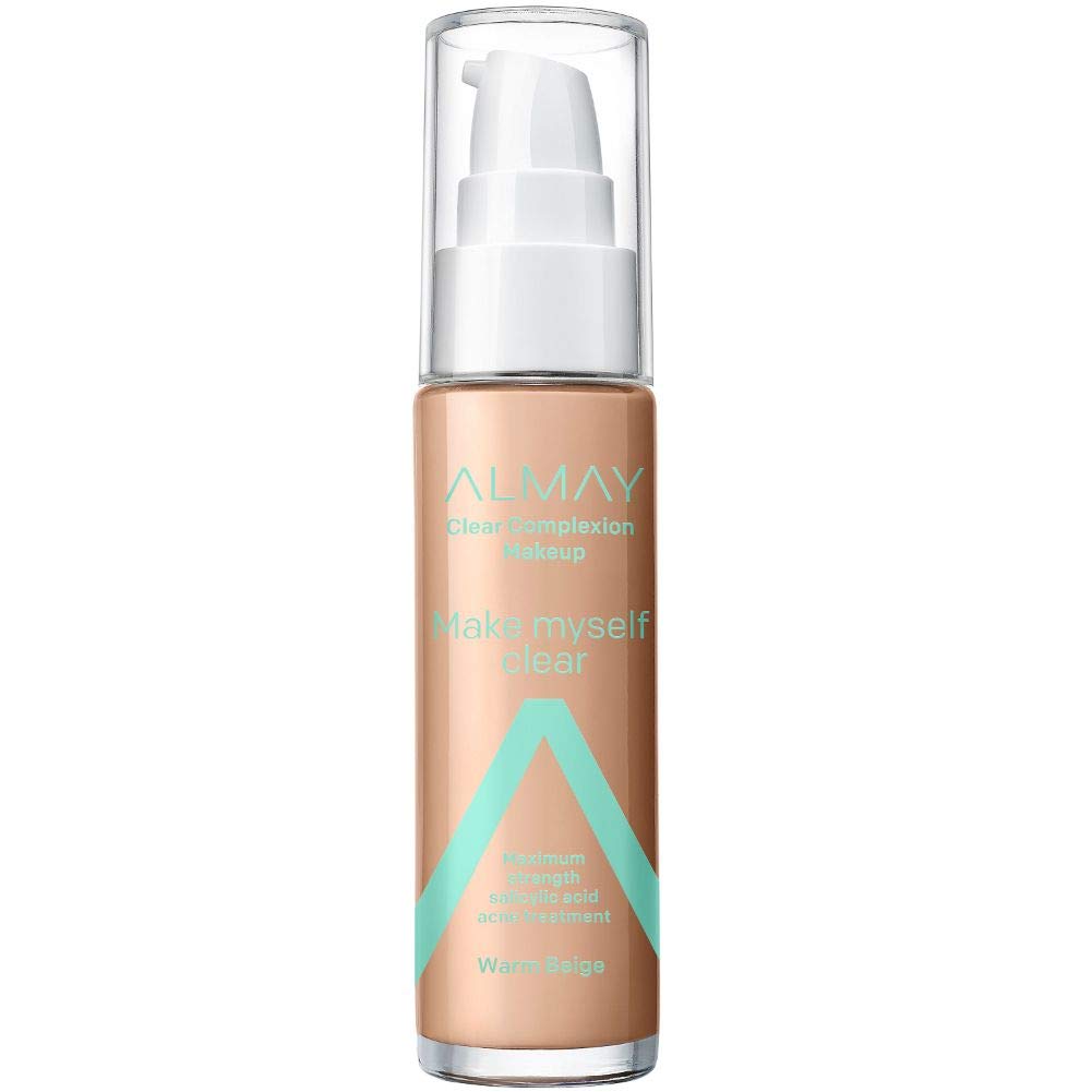 Almay Clear Complexion Make Myself Clear Makeup, Warm, Hypoallergenic, Dermatologist-tested, Non-Comedogenic (Won't Clog Pores), 1 fl. Oz.