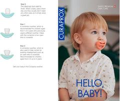 Curaprox Baby Pacifier, Toxic Free, BPA Free Dummy/Pacifier With Orthodontic Design To Prevent & Fix Misalignments - Calms & Relaxes Babies (Blue, 2)