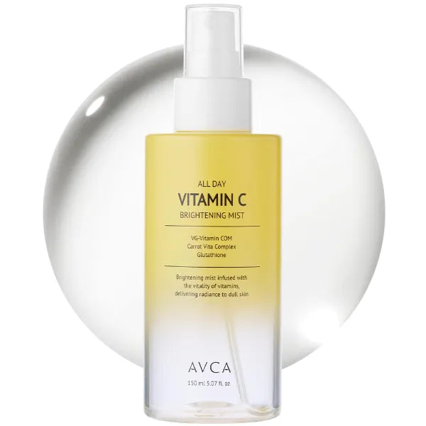 AVCA All Day Vitamin C Brightening Face Mist – Hydrating & Revitalizing Facial Spray with Glutathione & Vitamin Complex, Korean Skincare for Radiant Soothing Glow, 5.07 fl oZ