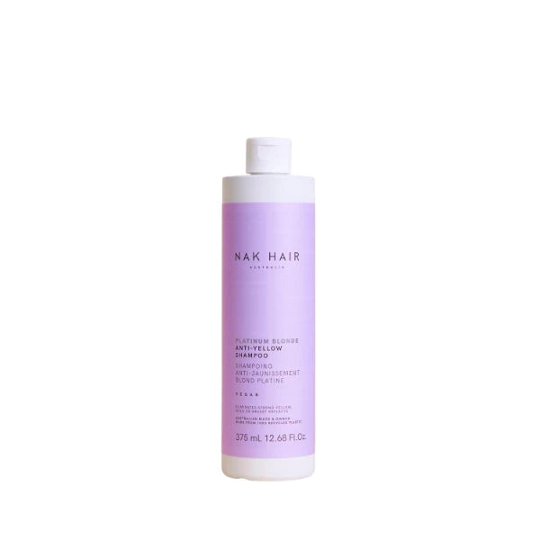 NAK HAIR Platinum Blonde Anti-Yellow Shampoo 375ml - Strong Toning Shampoo
